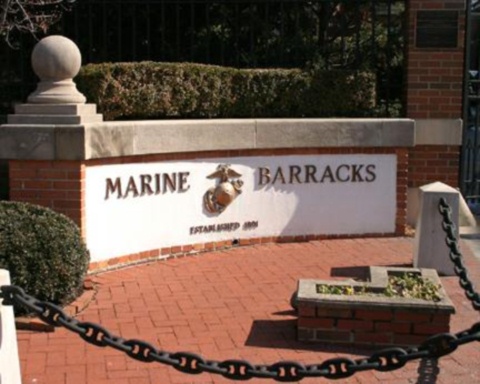 Marine Barracks Sign