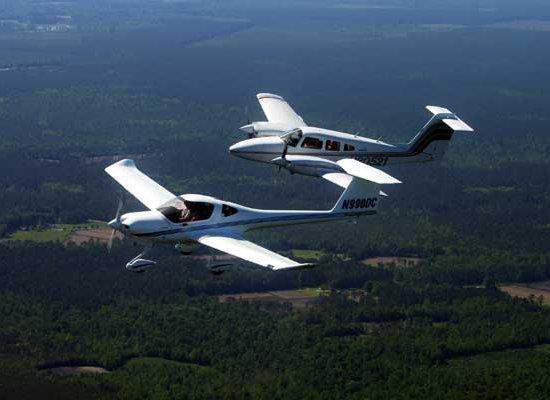 Image of two small aircraft used for obtaining a private pilots license
