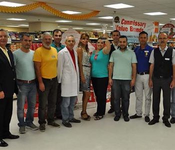 Store employees gathered at Incirlik AB Commissary entrance