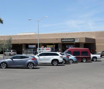 View of the Davis Monthan Commissary from the parking lot