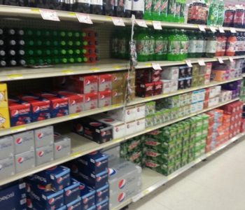 A soft drink display at Gunter AFB Commissary