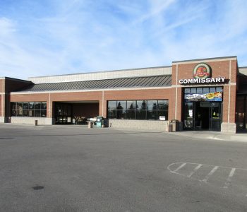 View of the Anchorage Area Commissary building from the parking lot