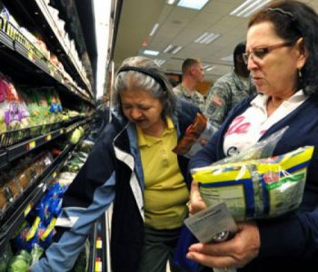Grocery shopping at K-16 Air Field Commissary