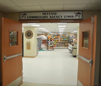 View of groceries inside military commissary